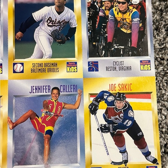 Uncut sheet of Sports Illustrated for Kids cards from Series 3 August 1996 - Picture 4 of 11